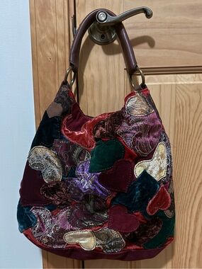 Lucky brand Boho Patchwork Velvet Hobo Bag - Multicolor
